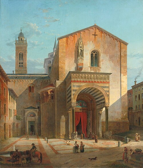 Bergamo, The South Entrance of the Church of Santa Maria Maggiore, , Leo von Klenze