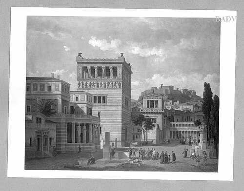 Reconstructed view of Athens, 1862, Leo von Klenze