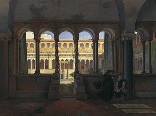 Der Kreuzgang von San Giovanni in Laterano in Rom, 1846, Leo von Klenze