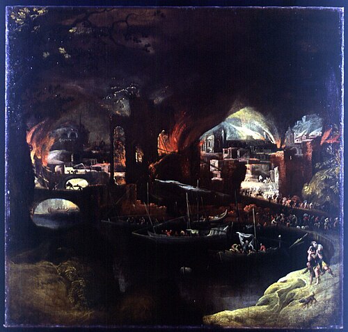 The Fire of Troy, 1650, Filippo Napoletano