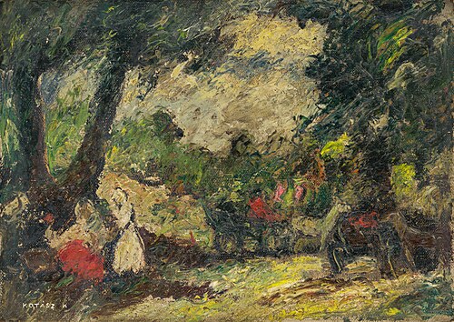 Scene in a Park, 1920, Karoly Kotasz