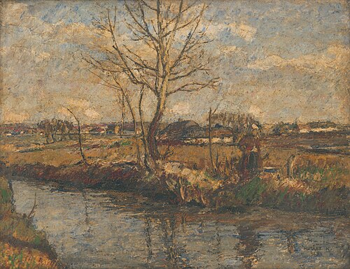 Krajina s potokom, 1925, Karoly Kotasz