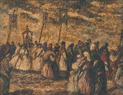 Dedinská procesia, 1920, Karoly Kotasz