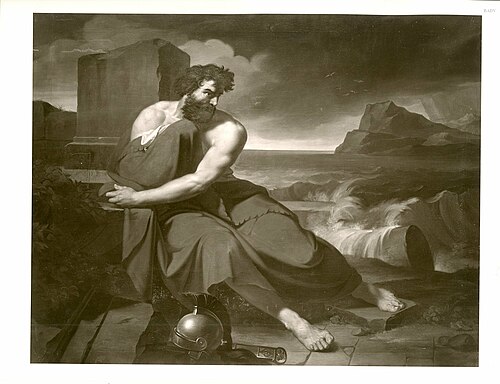 Belisar an den Trümmern Karthagos, 1817, Robert von Langer