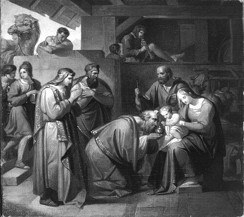 Die Anbetung der Heiligen Drei Könige, 1821, Robert von Langer