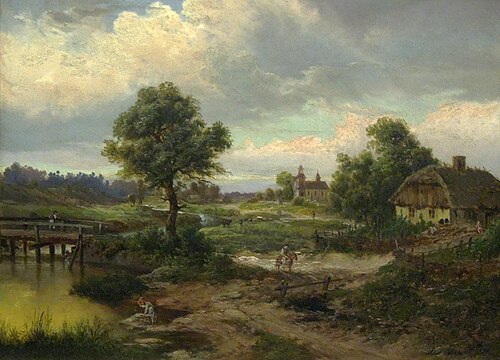 Landscape with a Church, 1879, Adam Wiktor Malinowski