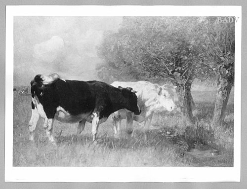 two cows, 1875, Heinrich von Zügel