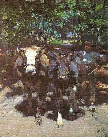 Through the forest., 1911, Heinrich von Zügel
