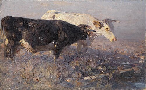 Kühe im Moor, 1908, Heinrich von Zügel