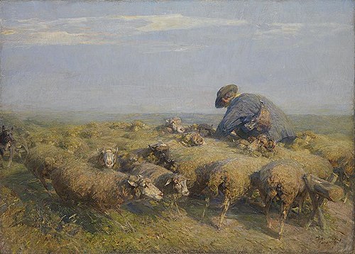 Die Schafherde, 1910, Heinrich von Zügel