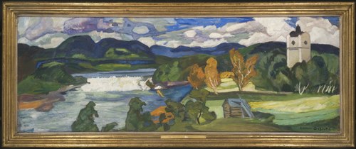 View of Ragunda, Jämtland, 1928, Helmer Osslund