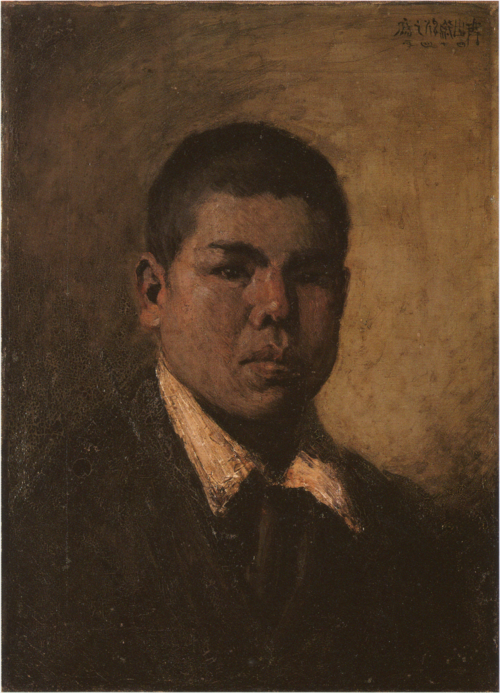 Portrait of Shiratori Kenji, an Ainu Young Man, 1911, Kumaji Aoyama