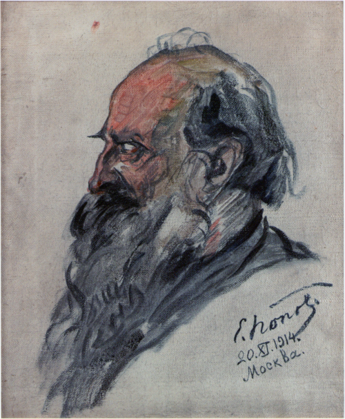 Portrait of Popov, 1914, Kumaji Aoyama