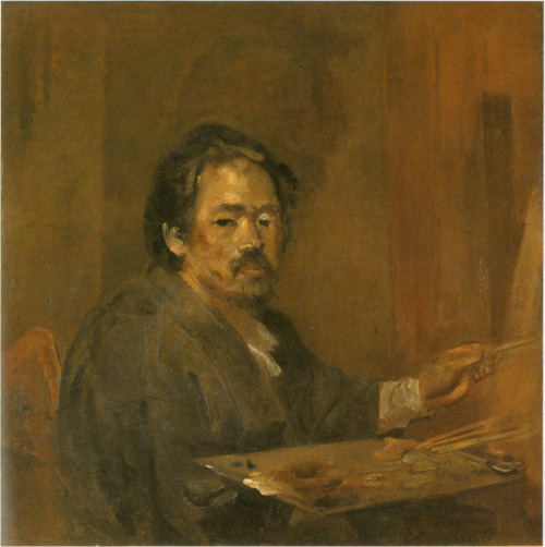 Self-Portrait with a Palette, 1932, Kumaji Aoyama