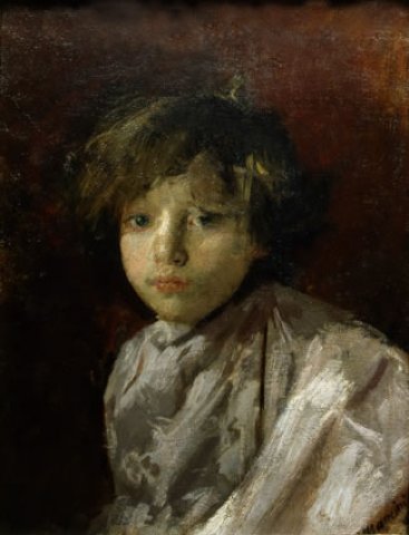 The little sick boy, 1878, Antonio Mancini