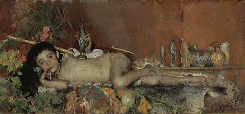 The statue seller, 1885, Antonio Mancini