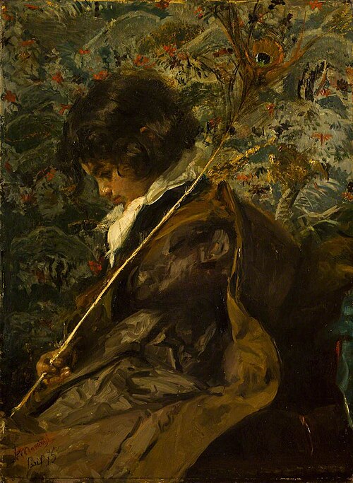 The Peacock Feather, 1875, Antonio Mancini