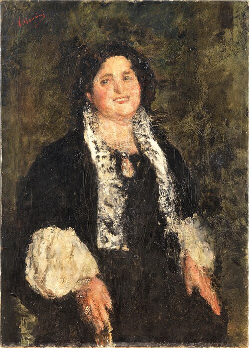 Portrait of a lady, , Antonio Mancini