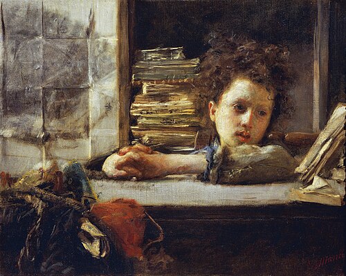 The Study, 1875, Antonio Mancini
