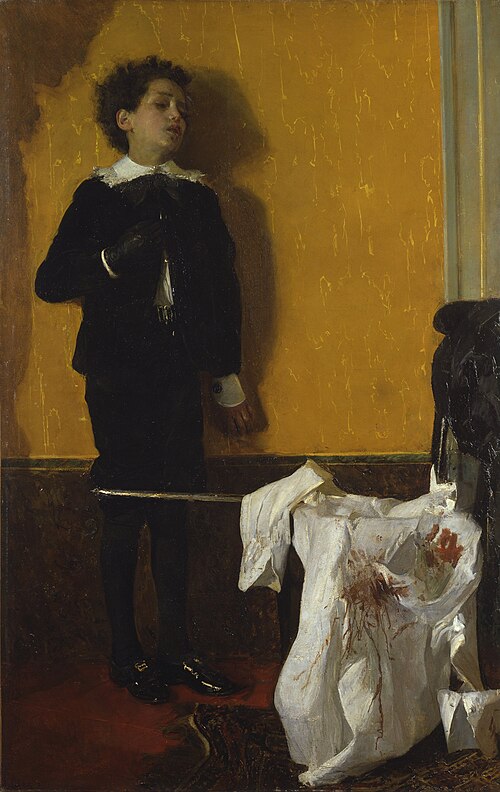 After the duel, 1872, Antonio Mancini