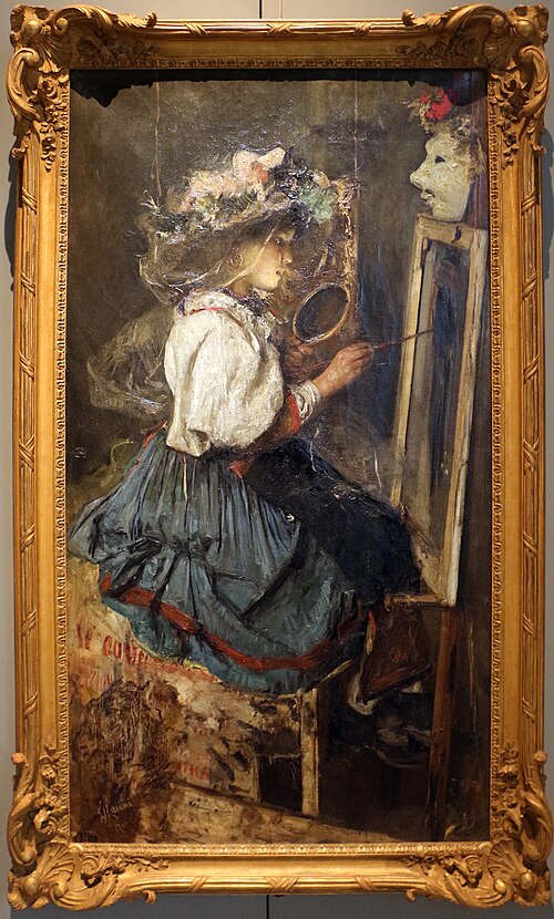 la modellina pittrice, 1878, Antonio Mancini