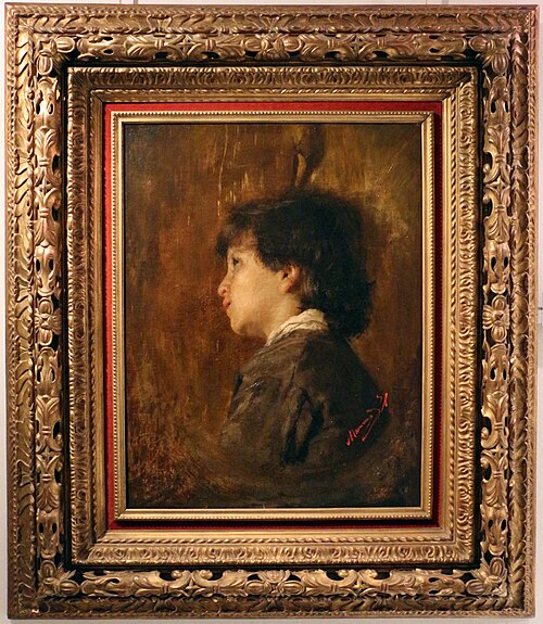 profilo di ragazzo, , Antonio Mancini
