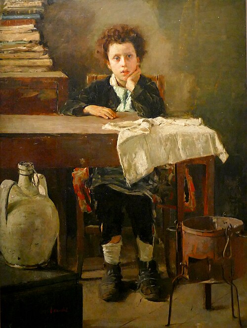 Le Petit Écolier, 1876, Antonio Mancini
