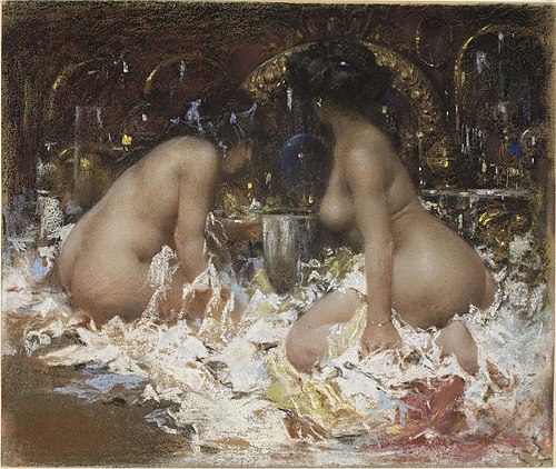 In the Boudoir, 1886, Antonio Mancini