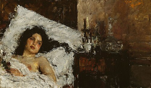 Resting, 1887, Antonio Mancini