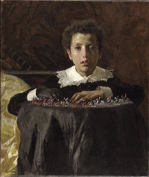 Boy with Toy Soldiers, 1876, Antonio Mancini