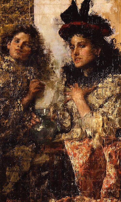 The refreshment, 1884, Antonio Mancini