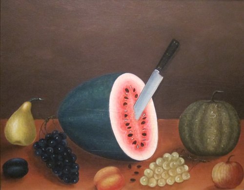 Still Life with Watermelon, 1860, W. H. Atkins
