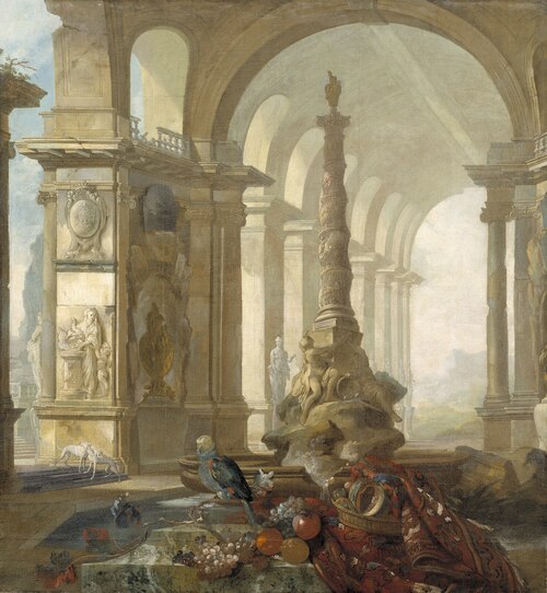 Landscape with Palace Interior, 1754, Johan Pasch