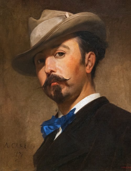 Portrait of the painter Joaquim Vayreda, 1870, Antoni Caba Casamitjana