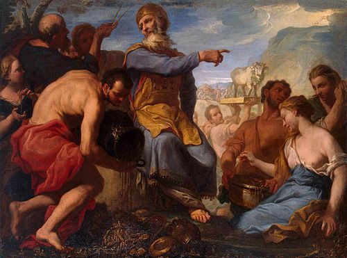 Adoration of the Golden Calf, 1700, Antonio Molinari