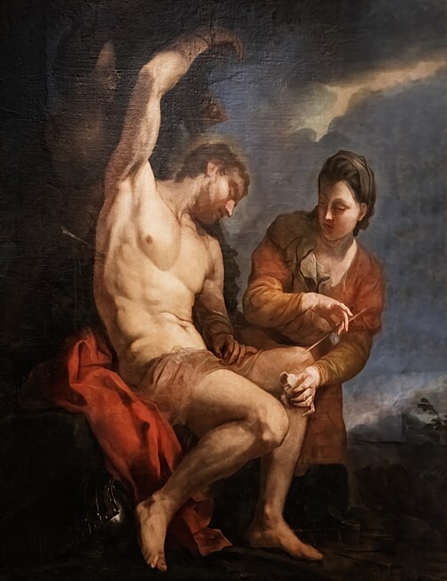 Saint Sébastien guéri par sainte Irène, 1500, Antonio Molinari