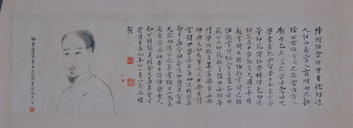 王云画陈衡恪像卷, 1923, Wang Yun