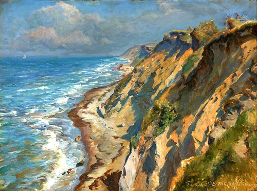 The cliffs at Tisvilde., 1900, Viggo Christian Frederik Vilhelm Pedersen