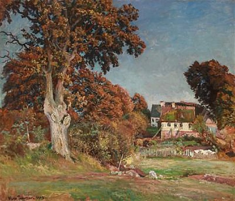 Karslberg. Bag Gaarden ved Hillerød, Eftermiddag i Octbr , 1903, 1903, Viggo Christian Frederik Vilhelm Pedersen