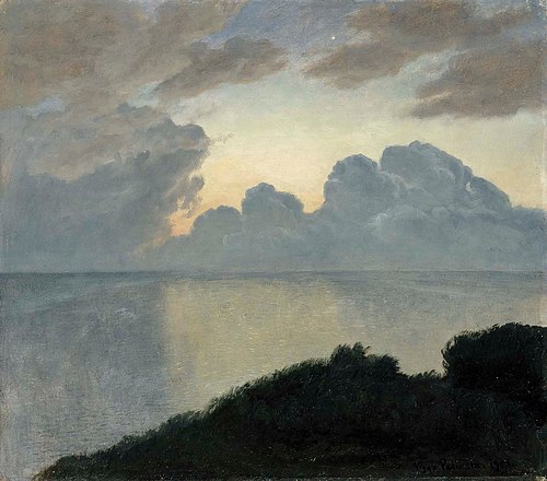 Summer night by the sea, Tisvilde, 1900, Viggo Christian Frederik Vilhelm Pedersen