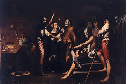 Negación de San Pedro, 1700, Antonio Palomino