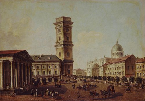 The View of Nevsky Prospect near the City Duma in St Petersburg, 1814, Timofey Vasilyev