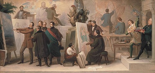 Die von König Ludwig I. zur Ausführung seiner Ideen berufenen Künstler im Fach der Historien-, Schla, , Wilhelm von Kaulbach