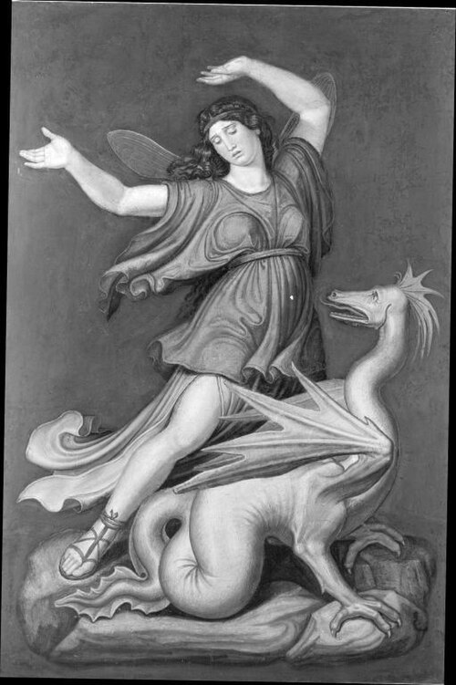 Das Märchen von Amor und Psyche: Psyche und das Ungeheuer, 1830, Wilhelm von Kaulbach