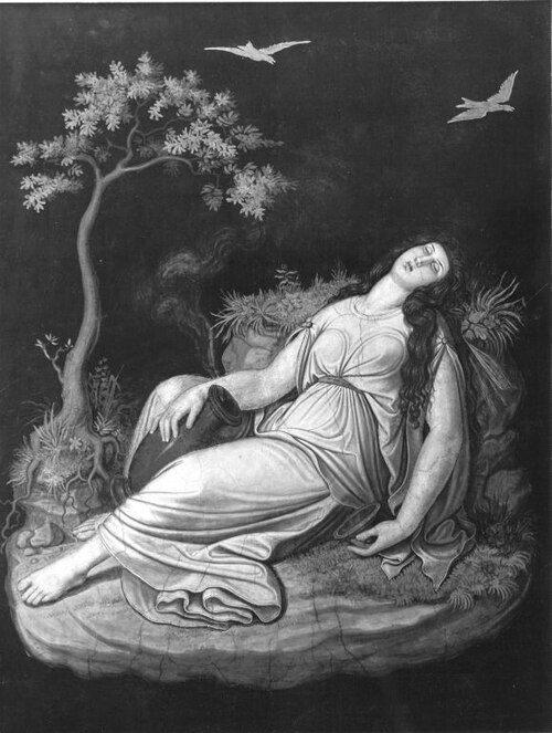 Das Märchen von Amor und Psyche: Psyche schlafend, 1830, Wilhelm von Kaulbach