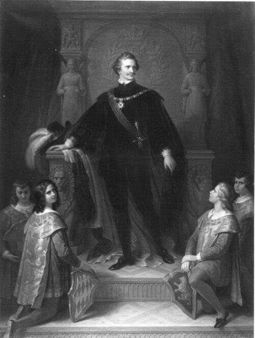 König Ludwig I. von Bayern als Hubertusritter, 1845, Wilhelm von Kaulbach