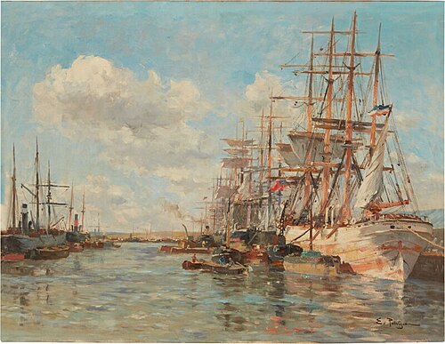 Le Port de la Rochelle, , Edmond Marie Petitjean