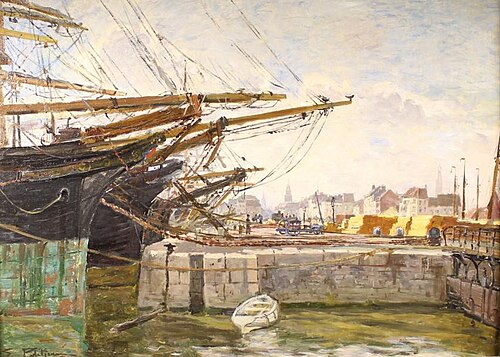 Les voiliers à quai, 1923, Edmond Marie Petitjean