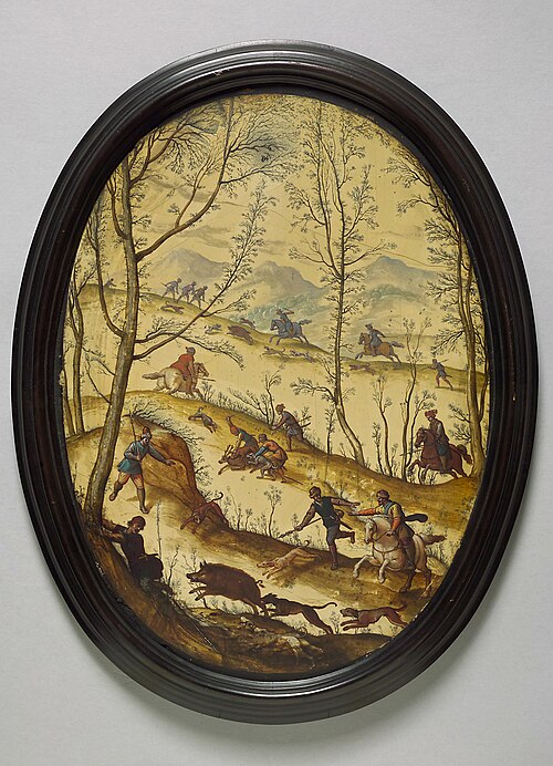 Landschaft mit Eberjagd, , Antonio Tempesta