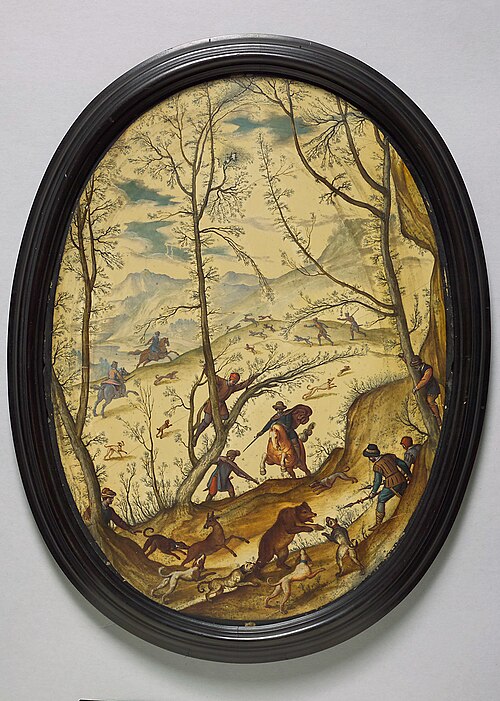 Landschaft mit Bär- und Hirschjagd, , Antonio Tempesta